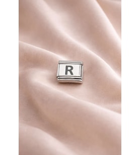“R” Harf Charm – Çelik Bileklik Modülü, Kişiye Özel Harf Aksesuarı