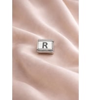 “R” Harf Charm – Çelik Bileklik Modülü, Kişiye Özel Harf Aksesuarı