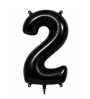 2 Rakam Folyo Balon Siyah Rengi (76 cm)