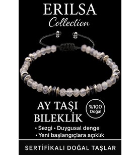 Sertifikalı Fasetli AAA+ Terahertz ve Ay Taşı Bileklik – İnce Model Sezgisel Güç (Çok Renkli)