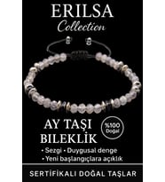 Sertifikalı Fasetli AAA+ Terahertz ve Ay Taşı Bileklik – İnce Model Sezgisel Güç (Çok Renkli)