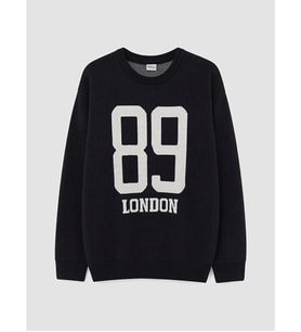 LCW Kids Lacivert London Baskılı Erkek Çocuk Kazak