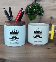 You Are My King Hediye Sepeti Kupa Bardak T Kulplu, Kalemlik Hediyeleri Babaya Doğum Günü Babalar Günü Hediyesi (Model 5)