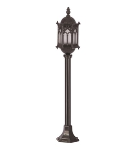 AVONNI BSU-68051-BSY-M3-OP Siyah Boyalı Dış Mekan Aydınlatma E27 Aluminyum Polikarbon Cam 15cm
