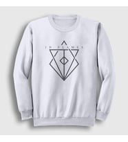 Presmono Unisex Beyaz Fire In Flames Sweatshirt 83852tt (Beyaz)