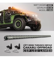360w 95 Cm Çift Sıra 5 Modlu Turuncu Beyaz Off Road Led Bar