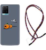 Vivo Y11S Y21S Y20 Y20S Y70 Kılıf Boyun Asklı Rasta Silikon Orange Escape 1374
