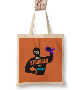You Are Stronger Than CROHN'S Bez Çanta Uzun Saplı