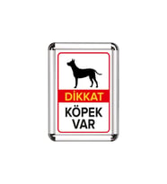 Dikkat Köpek Var A3 Cerceveli Uyarı ve Yönlendirme Levhası