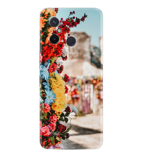 Xiaomi Redmi 12C Kılıf Silikon Desen Özel Seri Gerçek Çiçekler 1743