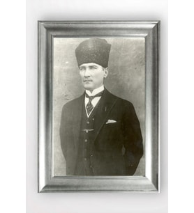 Gümüş Çerçeveli Atatürk Tablo cv1213