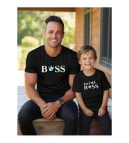 Bmw Boss Mini Boss Baba Oğul Kız TEK ÜRÜN FİYATIDIR KOMBİN YAPMAK İÇİN EN AZ 2 ADET SEPETE EKLEYİNİZ (Siyah)