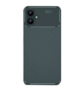 Samsung Galaxy A06 Kılıf Karbon Silikon Case Kapak (Koyu Yeşil)
