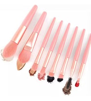 8 Parça Makyaj Fırçası Seti Fondöten Far Pudra Eyeliner Kaş Fırça Set cin831pm