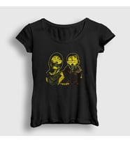 Presmono Kadın Siyah Control Twenty One Pilots T-Shirt 119521tt