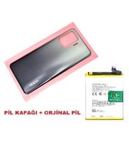 Tkgz Oppo Reno 5 Lite Arka Kapak Batarya Pil Kapağı + PİL SİYAH