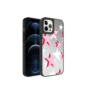 Apple iPhone 12 Pro Uyumlu Kılıf Aynalı Desenli Kamera Korumalı Parlak Zore Mirror Kapak (Beyaz)