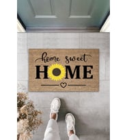 Papatya Home Sweet Dekoratif Iç Ve Dış Kapı Önü Paspası 70x45 Cm