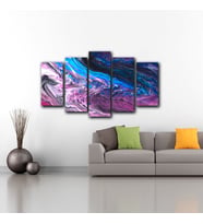 Kanvas Tablo Baskı- Mdf baskı -Parçalı Kanvas- Çerçeve-Dekor Tuval Baskı -Yağlı Boya-Osmanlı Tablo- Modern Tablo-Resim-60x100-5'Li Kanvas