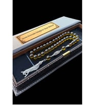 Sertifikalı Premium Üst Kalite 925 Ayar Gümüş Püsküllü Sarı Ateş Kehribar Tesbih