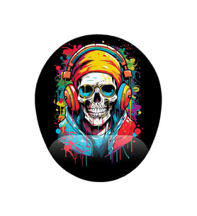 Kurukafa Skull Desenli Bilek Destekli Kaymaz Buruşmaz Kırılmaz Mouse Pad