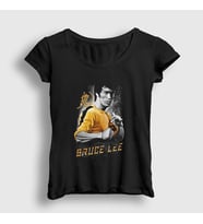 Presmono Kadın Siyah Tracksuit Bruce Lee T-Shirt 256969tt
