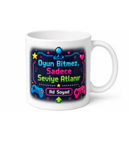 Retro Oyun Temalı Baskılı Kupa Bardak Hediye Nostaljik Gamer Porselen Mug