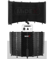 Midex PF-43 Mikrofon Ses Yalıtım İzolasyon Paneli 5 Bölümlü Ayaklı (69x26 cm)