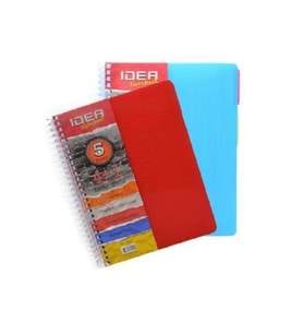 Çınar Spiralli Ayraçlı Defter İdea A5 150 Yaprak 4+1 Küçük 60 Adet (Karışık)