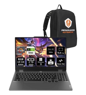 Lenovo Loq Ryzen 5 7235HS RTX 3050 Gaming Laptop 48GB RAM 2TB SSD 15.6" FHD 144Hz Win11 Pro + Per4 Çanta 83JC000QTRP409