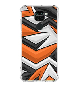 Xiaomi Redmi Note 9 Köşe Korumalı Antişok Kapak Grafiti Tasarımlı Şeffaf Silikon Kılıf