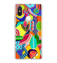 PrintiFy Xiaomi Mi 8 SE ile Uyumlu 1mm Slim Fit Retro Renkler 6 Baskılı Şeffaf  Kılıf