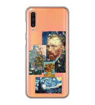 Samsung Galaxy A70 Uyumlu Van Gogh ve Sanatsal Tablolar Tasarımlı Şeffaf Telefon Kılıfı