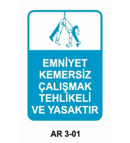 İŞ GÜVENLİĞİ UYARI LEVHASI 1 ADET PVC 21 X 29CM