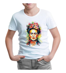 Frida Kahlo 2 Beyaz Çocuk Tshirt