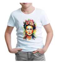 Frida Kahlo 2 Beyaz Çocuk Tshirt