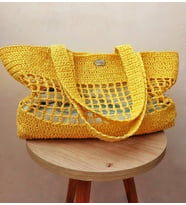 El Yapımı File Detaylı Çantası , Tığ İşi  Çantalar  , Kemzey Handmade