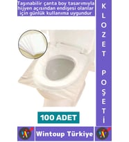 #KlozetPoşeti Çanta Boy Hijyenik Tam Kapama Her Biri Tek Kullanım Tuvalet Klozet Kapak Poşeti 100'lü