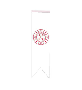 Masa Üstü Kırlangıç Hazine Bakanlığı Bayrağı - 8x30cm Çift Taraflı Saten Kumaş