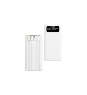 12000 mAh 22.5W Hızlı Şarj Powerbank Dijital Göstergeli Taşınabilir Şarj Cihazı (Beyaz)