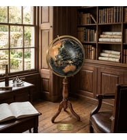 Yer Tipi Dekoratif Dünya Küresi – Ahşap Ayaklı Büyük Boy Vintage Globe