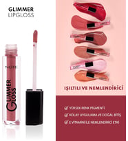 Cosmetics Glimmer Gloss Işıltılı Nemlendirici Dudak Parlatıcısı - 50 Rose Sorbet