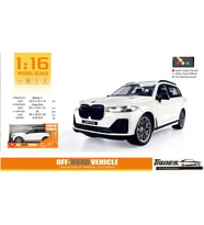 1:16 Ölçek Sesli Işıklı  25 Cm Jeep Sürtmeli Jip Araba Beyaz Renk