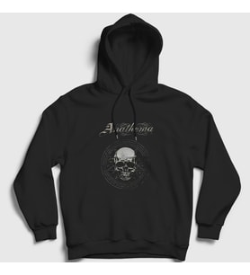 Presmono Unisex Siyah Skull Anathema Kapüşonlu Sweatshirt 9833tt