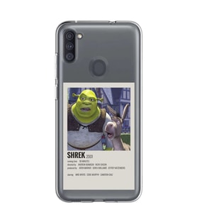 Samsung Galaxy M21 Uyumlu Shrek Minimalsit Poster Desenli Şeffaf Telefon Kılıfı