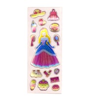 Sticker Kabartmalı Stiker Defter, Planlayıcı Etiket Prenses (cb463) 16x7 cm