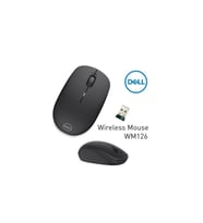 DELL WM126-BK, PDELL-570-AAMH, USB Nano, 2.4G Kablosuz, 1000dpi, Optik, 3 Tuşlu, 12ay Pil Ömrü, Siyah Mouse