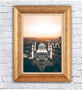 Altın Varaklı  Çerçeveli Paspartulu Tablo ndd1430 (Gold)