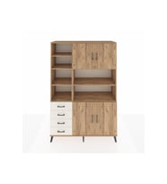 Hyperion Dolap 9 Raflı 4 Çekmeceli 4 Kapaklı 132x44x195 Çam-Çam/Aytaşı