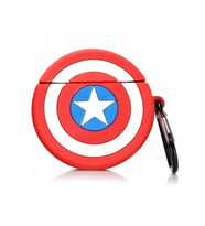 Microsonic Airpods 4.Nesil / ANC Kılıf Cartoon Figürlü Silikon Crtn-Fgr-Cptn-Amrk (Kırmızı-Mavi)